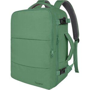 Travel Peridot Green Backpack for Women Carry On Laptop Bag USB Port TSA Pouch